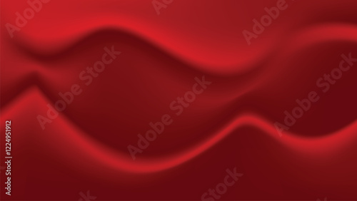 Red silk satin fabric texture background vector illustration