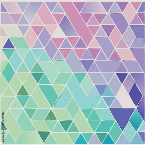 Watercolor simple mosaic, geometric, background design vector illustration. Peter colors, gradient, aquarelle, simple, more style wallpaper.