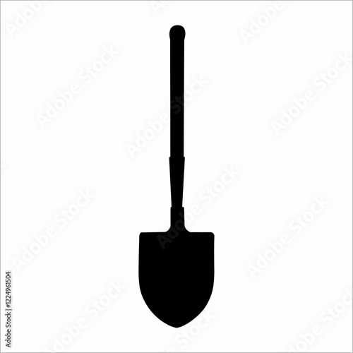 silhouette of shovel