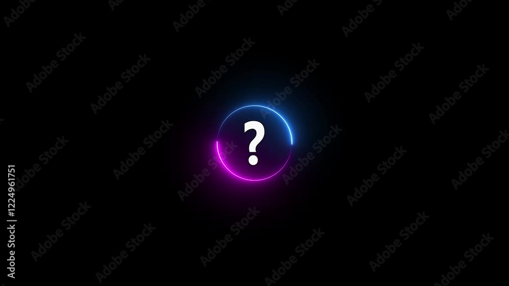 Abstract 3D Globe with Blue Neon Question Mark Symbol and Outline
Neon Blue Question Mark Globe 3D Rendering with Black Background
3D Globe with Blue Neon Question Mark and Race Reflection