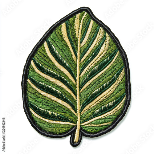 calathea logo embroidered isolated on the white background.