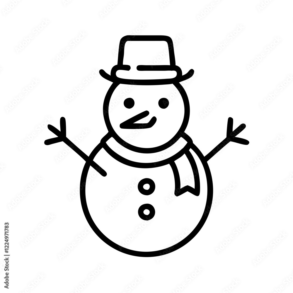 Editable Snowman and Winter Xmas Icons in SVG Editable Snowman and Winter Xmas Icons in SVG