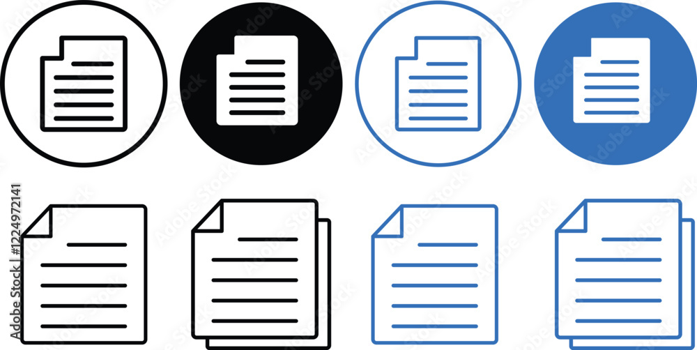 Paper documents icon set. Set of page icon. Folded written paper document page icon. vector illustration. Paper documents icon set. Set of page icon. Folded written paper document page icon. vector illustration.