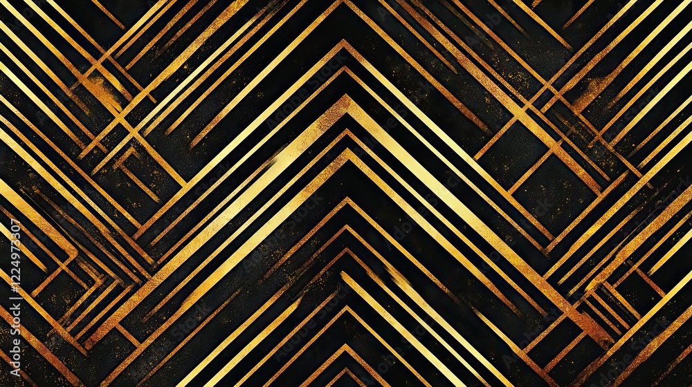 Geometric Gold and Black Pattern Design Geometric Gold and Black Pattern Design