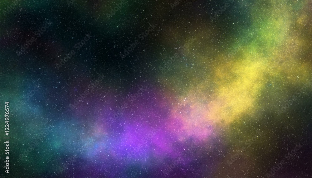 Obraz premium Colourful grunge grainy outer space nebula background gradient texture backdrop design