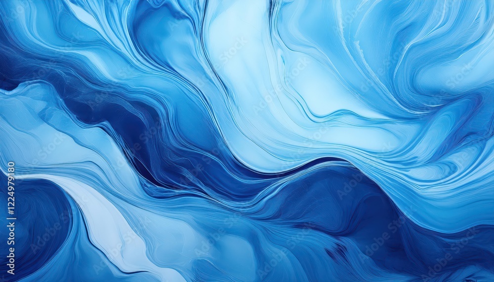Vibrant Marbled Abstraction A Mesmerizing Interplay of Lighter and Darker Blues Overlying a Deep Blue Canvas, Evoking a Serene Oceanic Mood. Vibrant Marbled Abstraction A Mesmerizing Interplay of Lighter and Darker Blues Overlying a Deep Blue Canvas, Evoking a Serene Oceanic Mood.