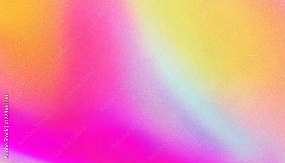 Obraz premium Gradient background blends bright pink and yellow creating a textured surface with a noise effect