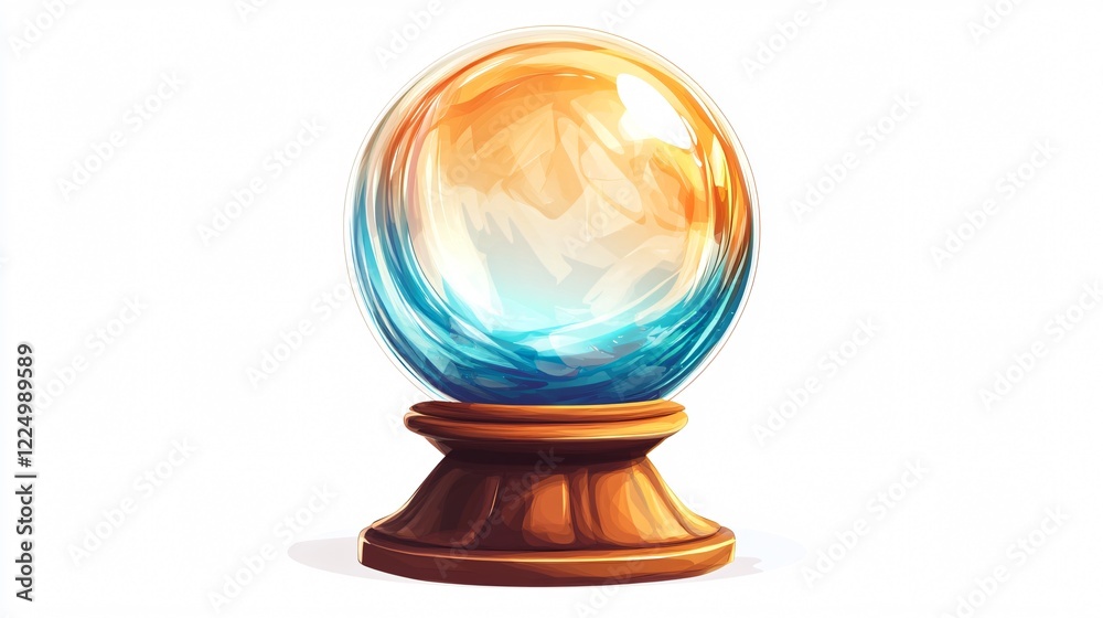 Mystical Crystal Ball in a Wide Angle Centered Composition for Esoteric Designs Mystical Crystal Ball in a Wide Angle Centered Composition for Esoteric Designs