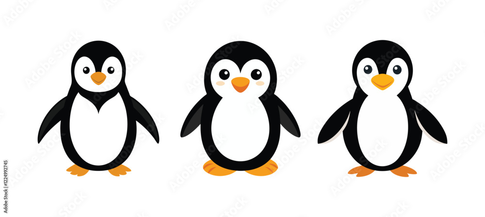 Fototapeta premium set of penguin vector, vector and illustration, vector&nbsp;style