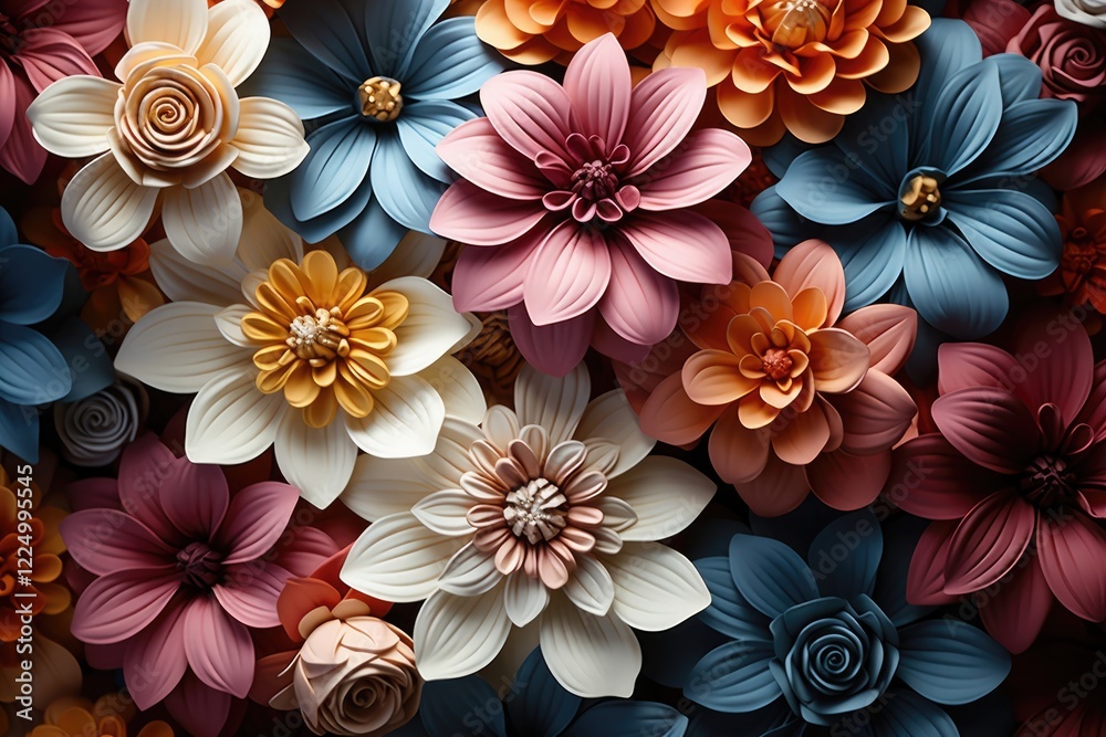 Creative background of summer flowers. Flat lay. Nature concept. Creative background of summer flowers. Flat lay. Nature concept.