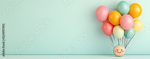 Seasonal backgrounds for international holidays Colorful balloons bringing joy and happiness.