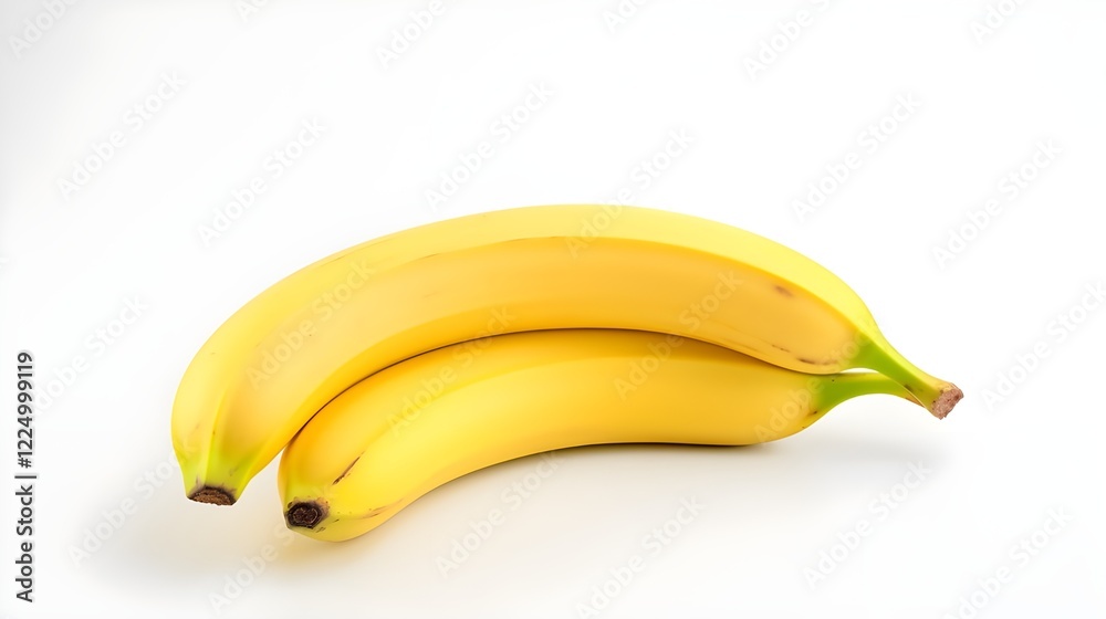 A picture of yellow banana with white background A picture of yellow banana with white background