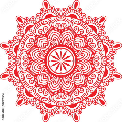 Beautiful flower art and mandala vector design