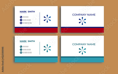 An elegant and simple business card design template. A clean and professional business card design template, visiting card