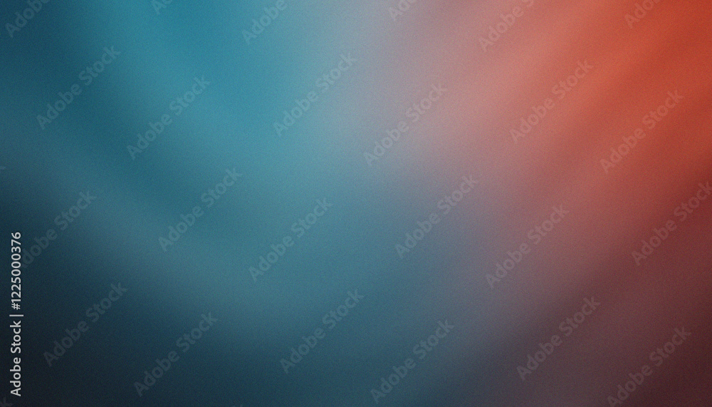 Obraz premium Soft gradient background with grain texture and noise effect combines nostalgic 70s retro wave style, vintage-inspired aesthetic, perfect for poster design, banner template, or digital header