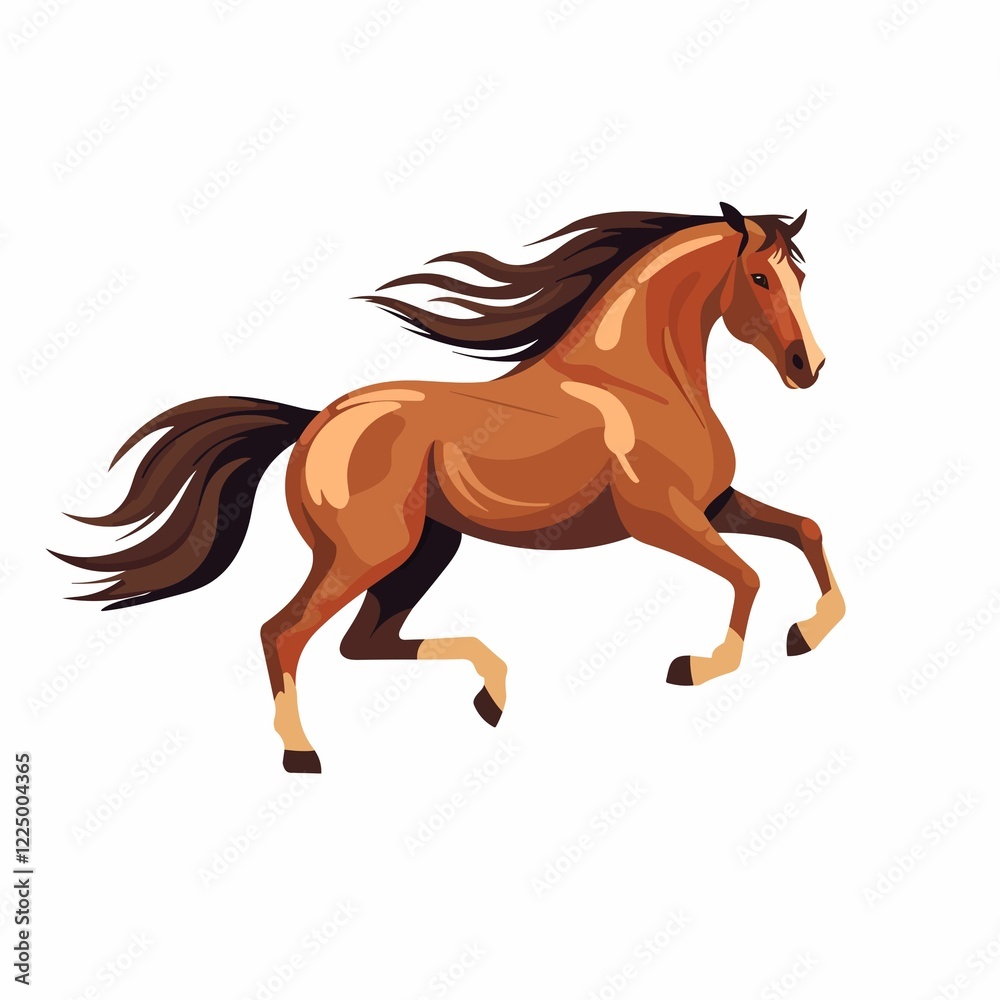 Fototapeta premium horse silhouette isolated on white