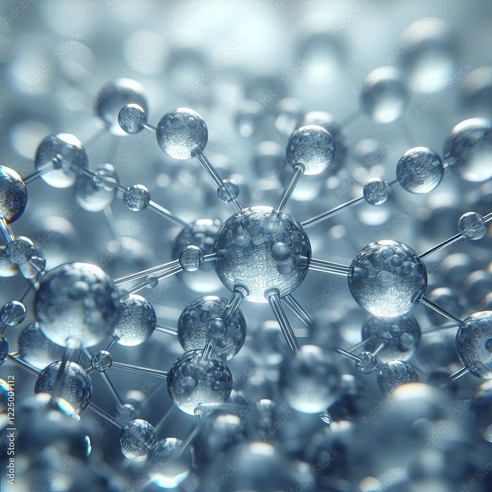Close-up view of a three-dimensional rendering of interconnected molecules.
Close-up view of a three-dimensional rendering of interconnected molecules.