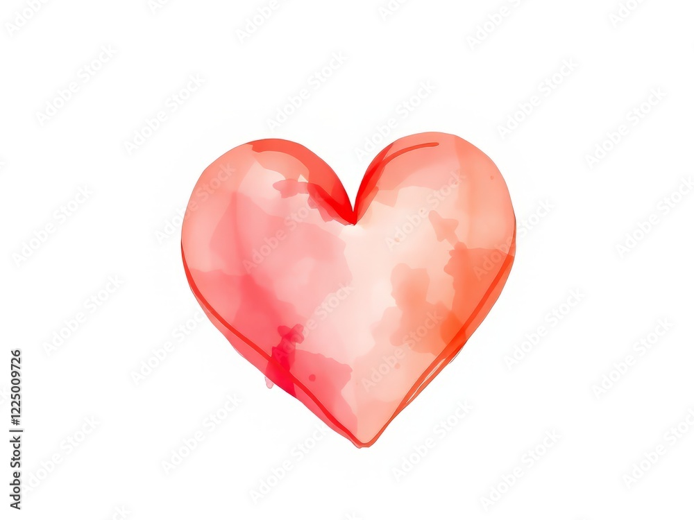 Watercolor Heart Pattern Background Design Watercolor Heart Pattern Background Design