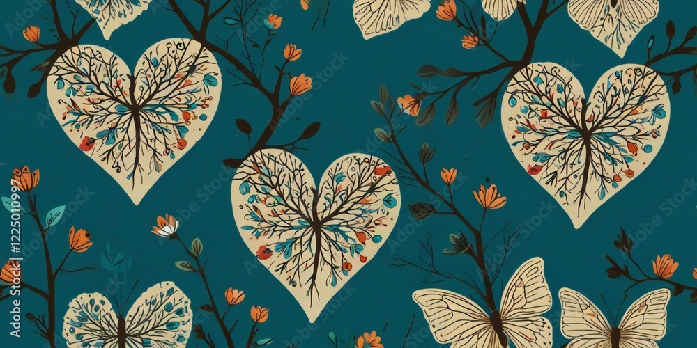 seamless pattern with flowers