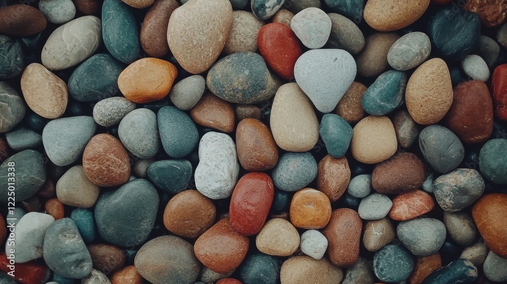 Colorful Smooth River Rocks Natural Stone Texture Background Pebble Collection Colorful Smooth River Rocks Natural Stone Texture Background Pebble Collection