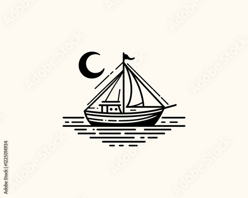 boat on a white background