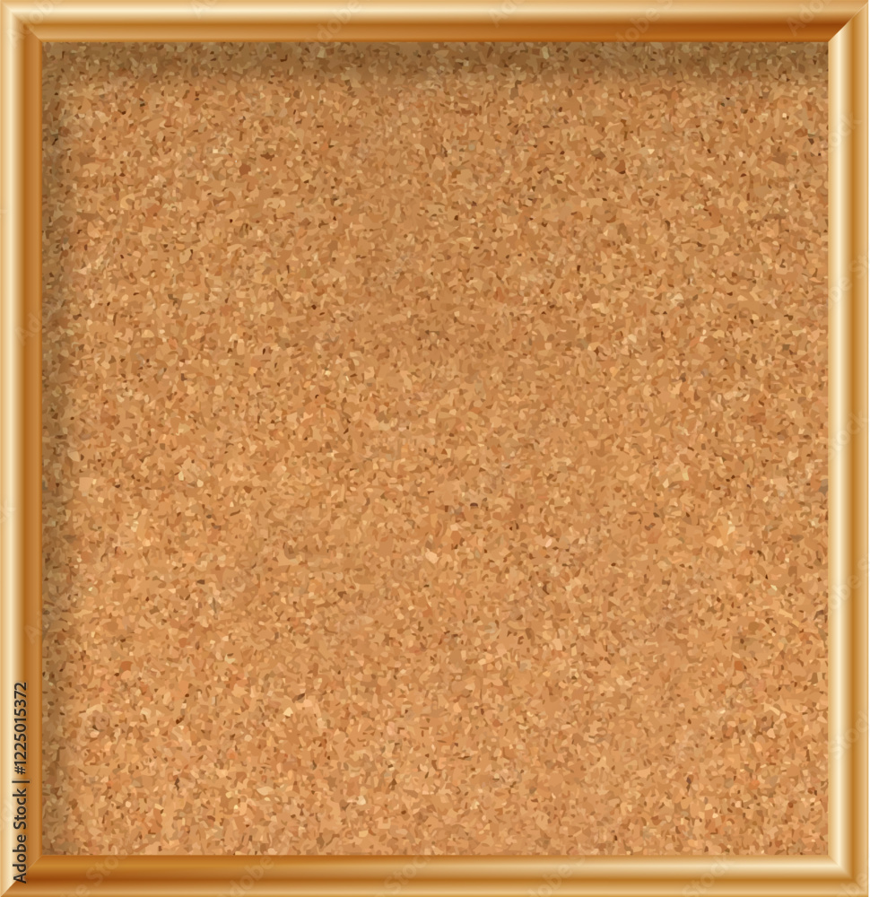 Cork board with wood frame. Empty corkboard with brown texture on transparent background. Business noticeboard. Vector Cork board with wood frame. Empty corkboard with brown texture on transparent background. Business noticeboard. Vector