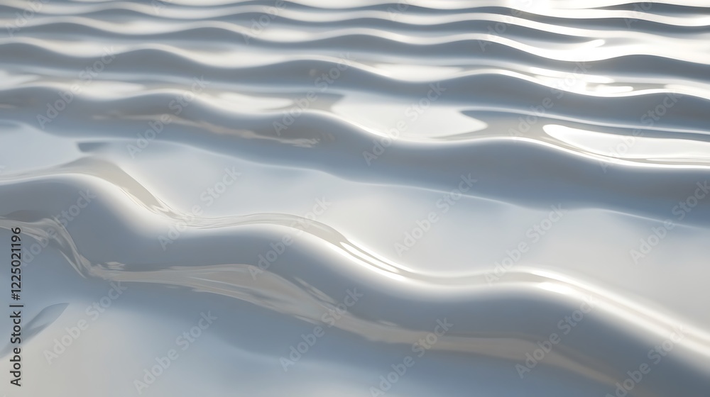 Obraz premium Abstract White Wavy Liquid Surface Texture