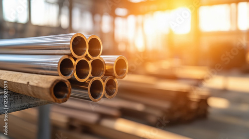 stainless steel pipes in factory