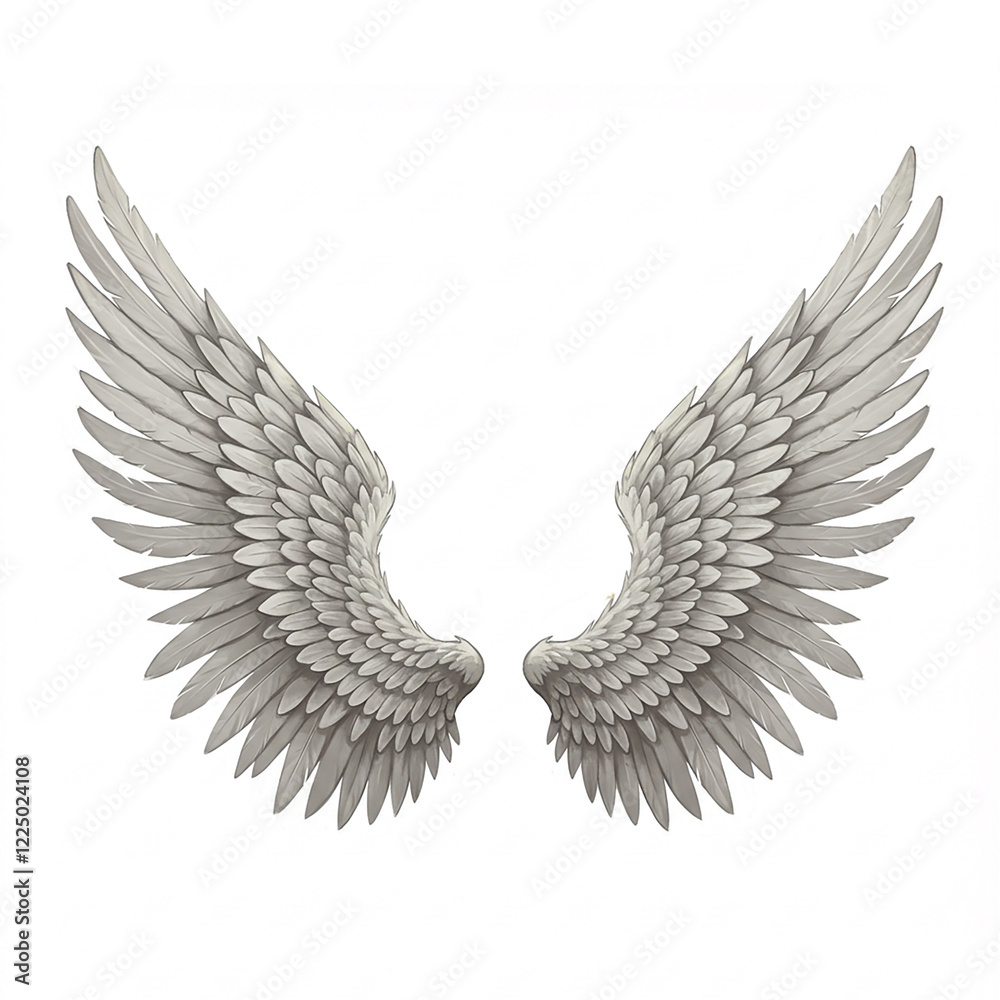 Obraz premium angel wings isolated on white