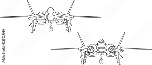 vector illustration of sukhoi fighter plane design sketch for war