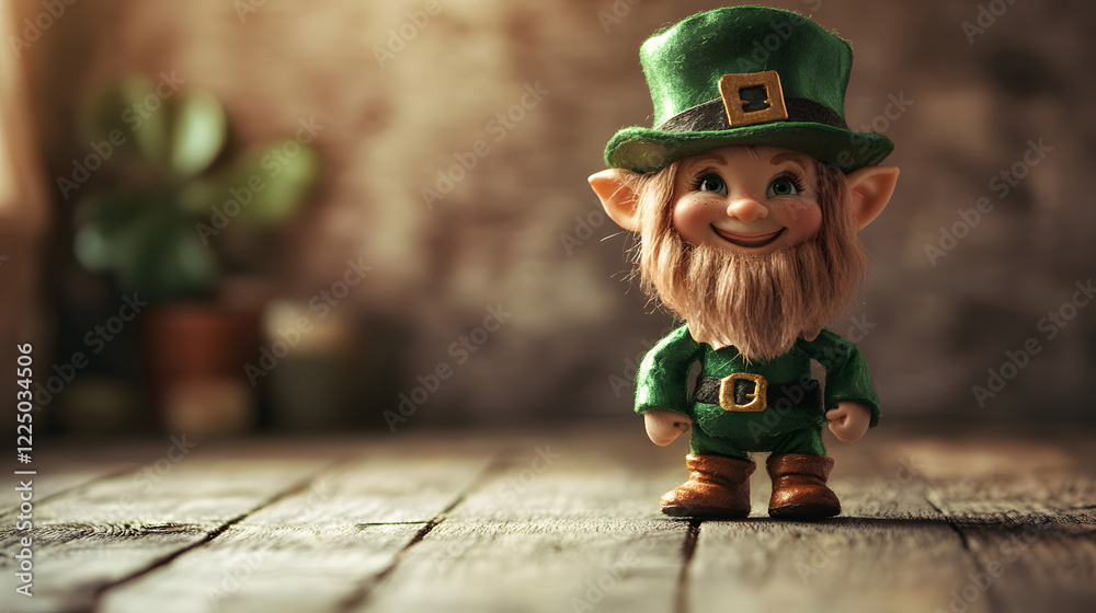 Fototapeta premium Saint Patrick's Day background. Black pot full of gold coins and leprechaun hat