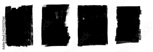 Grunge Roller Brush Paint Background Overlay Set