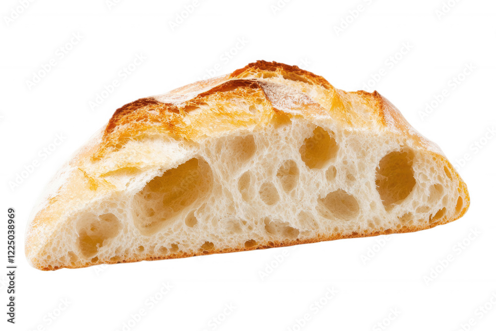 Freshly baked artisan bread loaf with a golden crust and airy interior showcasing its fluffy texture and rustic appearance perfect for sandwiches or to accompany meals Freshly baked artisan bread loaf with a golden crust and airy interior showcasing its fluffy texture and rustic appearance perfect for sandwiches or to accompany meals