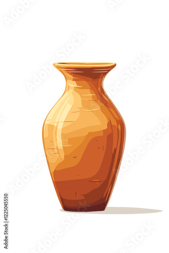 Colored ceramic vase Porcelain vases for flowers, antique pottery, floral and abstract patterns. Vase pottery for decoration Trendy flat style isolated on white Vector illustration