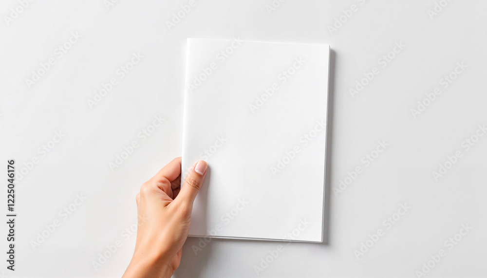 Magazine Mockup In Hand on neutral background Magazine Mockup In Hand on neutral background