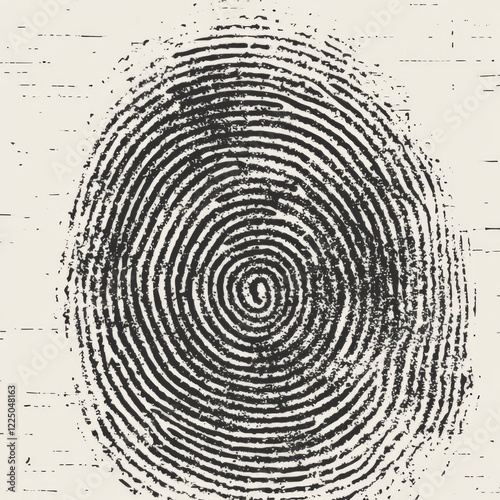 Fingerprint, whorl pattern, forensic science, textured background, identity