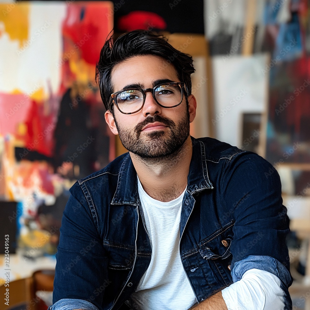 Fototapeta premium Professional Creative Entrepreneur Portrait for Marketing Campaigns and Business Presentations