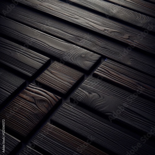 Close-up view of a dark, seemingly aged wooden surface
 photo