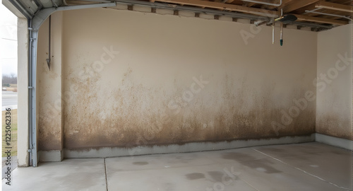 Water Damage on Garage Wall