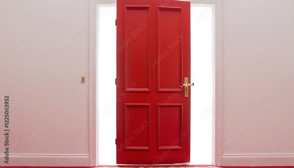 Red door isolated on white background with clipping path,red opened door on white background,9645 Red door isolated on white background with clipping path,red opened door on white background,9645