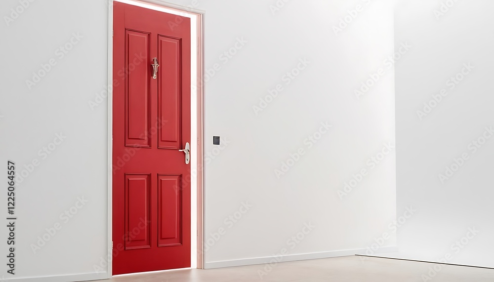 Red door isolated on white background with clipping path,red opened door on white background,76 Red door isolated on white background with clipping path,red opened door on white background,76