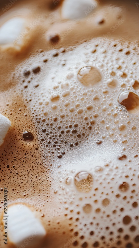 Closeup View of Coffee Foam Texture Closeup View of Coffee Foam Texture