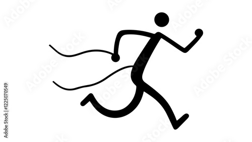 silhouette of a person running, dodge icon, dodging icon, stickman dodging icon