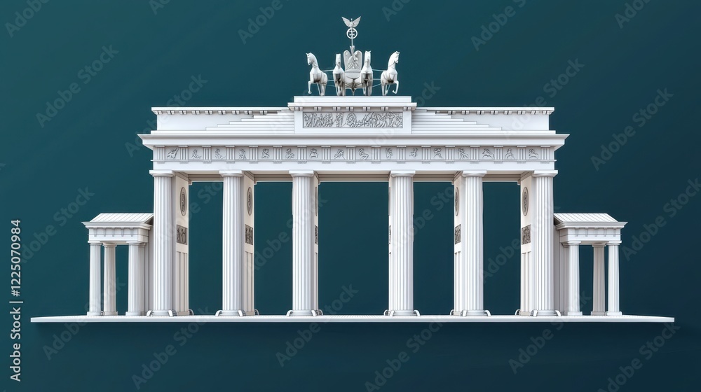 Fototapeta premium 3D model of Brandenburg Gate