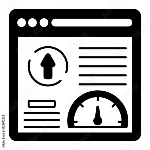 Statistics Schedule Summary vector icon design, Web hosting service Symbol Computing machines Sign, Internet Application Management stock illustration, any time frame with 360 Monitoring concept