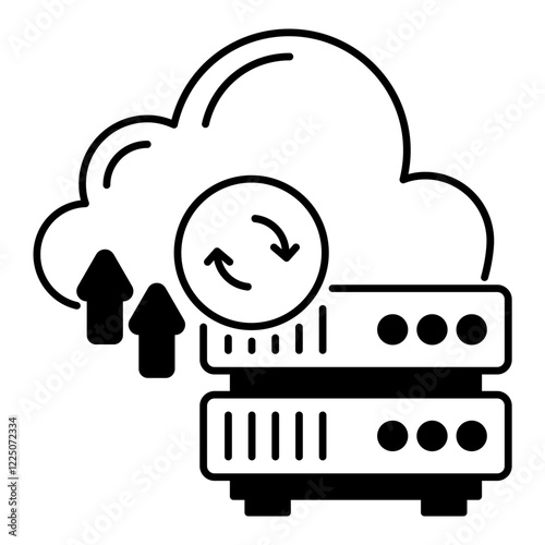 promising rules are changed vector color design, Web hosting service Symbol, Computing machines Sign, Internet Application Management illustration, updating or rebuilding cloud servers caches concept