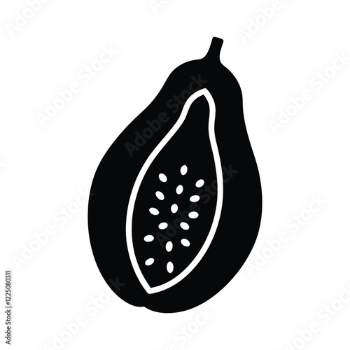 papaya isolated on white
