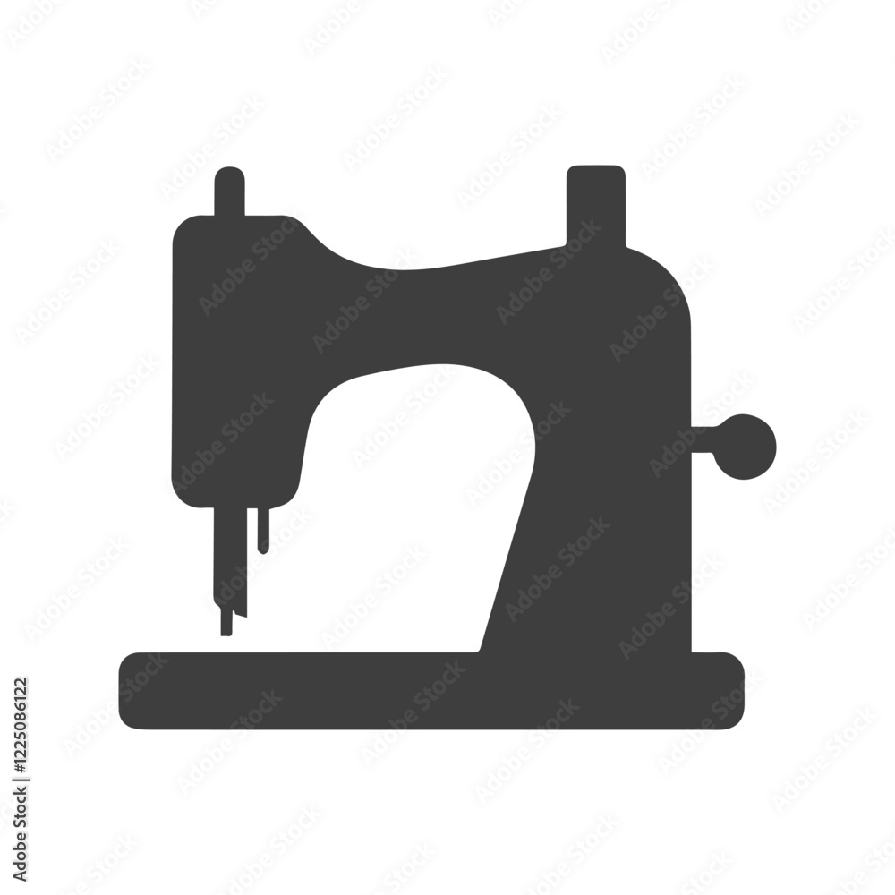 Modern Sewing Machine Icon Black and White Modern Sewing Machine Icon Black and White