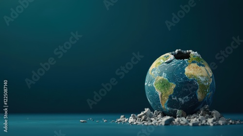 Broken Earth symbolizing war and unrest in various regions.
