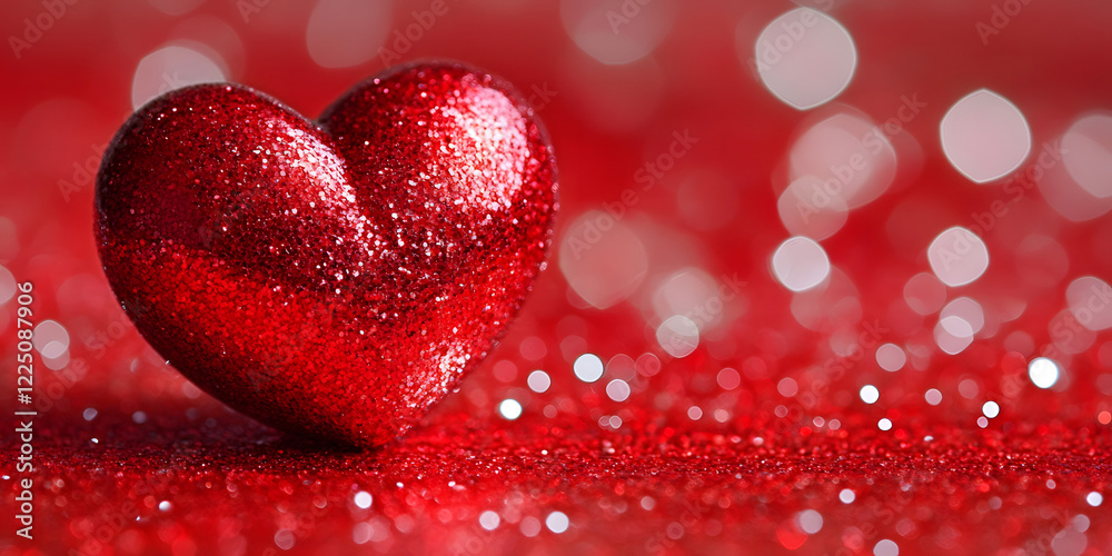 Obraz premium red heart on red